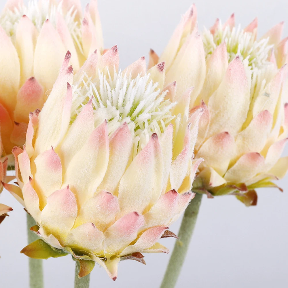 2 Stück künstliche nordische Distelblumen, Kaiserblumen, Blumen für Hochzeit und Verlobung, Party, Zuhause, dekorative Blumen – Detail 2