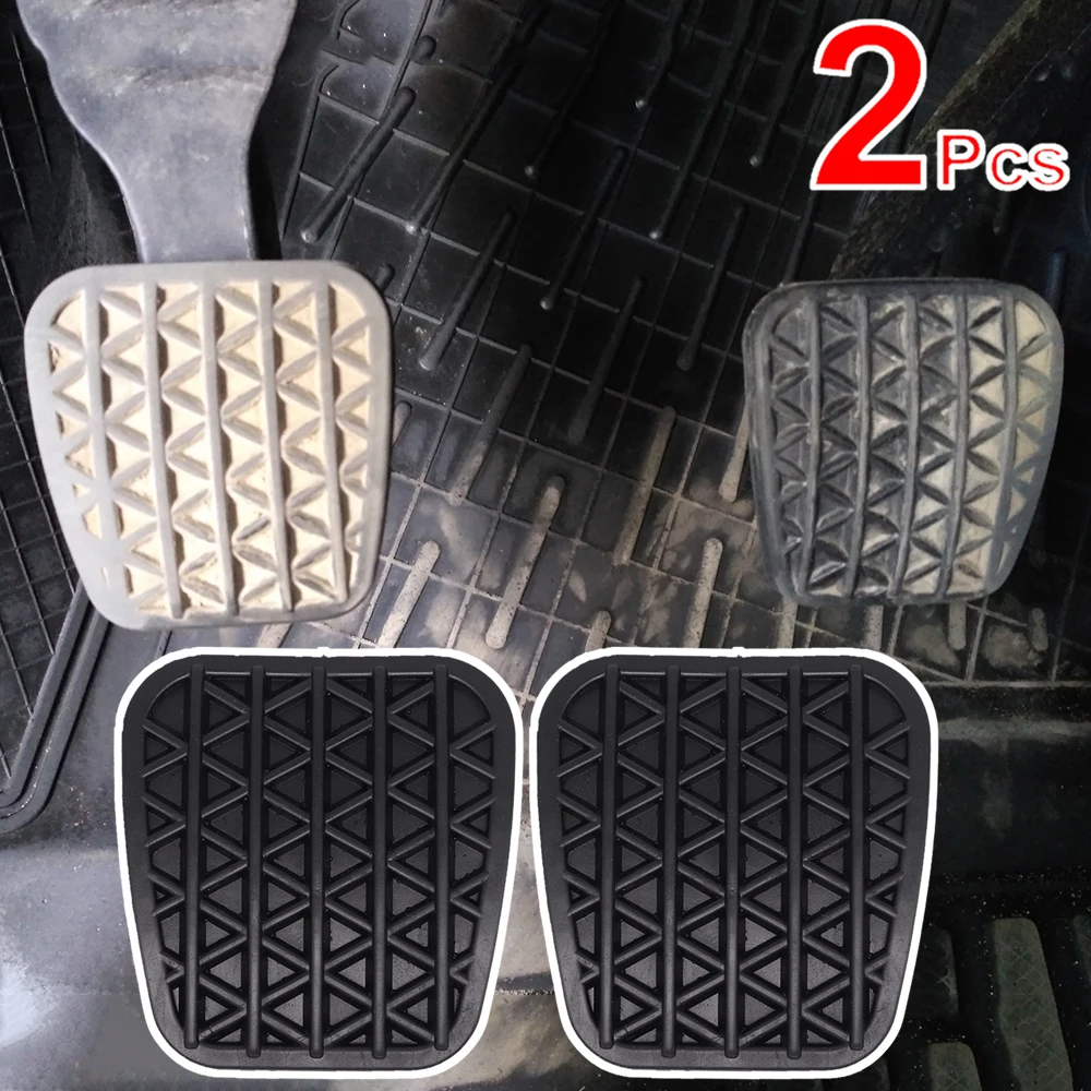 2Pcs Car Rubber Brake Clutch Foot Pedal Pad Cover For Chevrolet Cruze J300 2009 2010 2011 2012 2013 2014 2015 2016 Vauxhall Opel