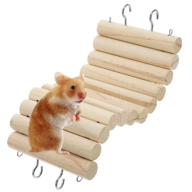 Ladder Fence Small Pet Cage Ornament Climbing Toy Hamster Accessories Playground Bird Toys 2 In1 Cage Ladder Fence Pet Supplies