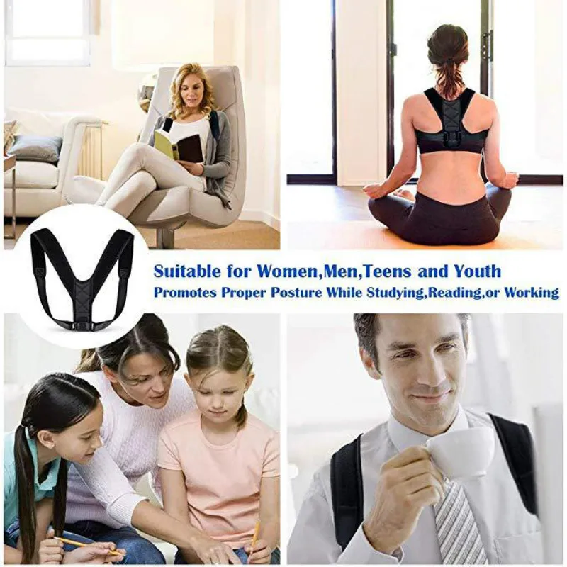 Posture Corrector Clavicle Spine Back Brace Belt Adjustable Back Shoulder Lumbar Posture Correction Posture Support Body Shape