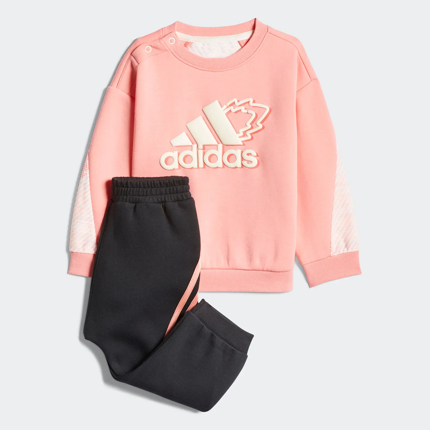 Adidas genuine spring baby casual sports round neck knitted two-piece set HD9958