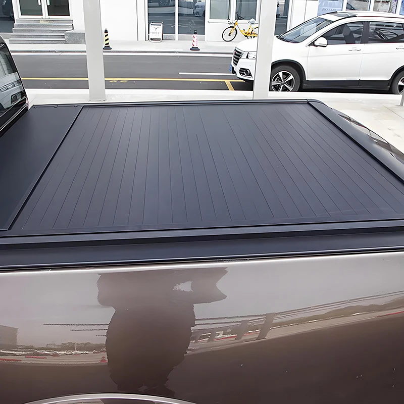 Seamless Anti-Theft Waterproof Electric Roller Lid up Pick up Truck Aluminium Alloy Tonneau Cover for Nissan Titan 2020+ 3
