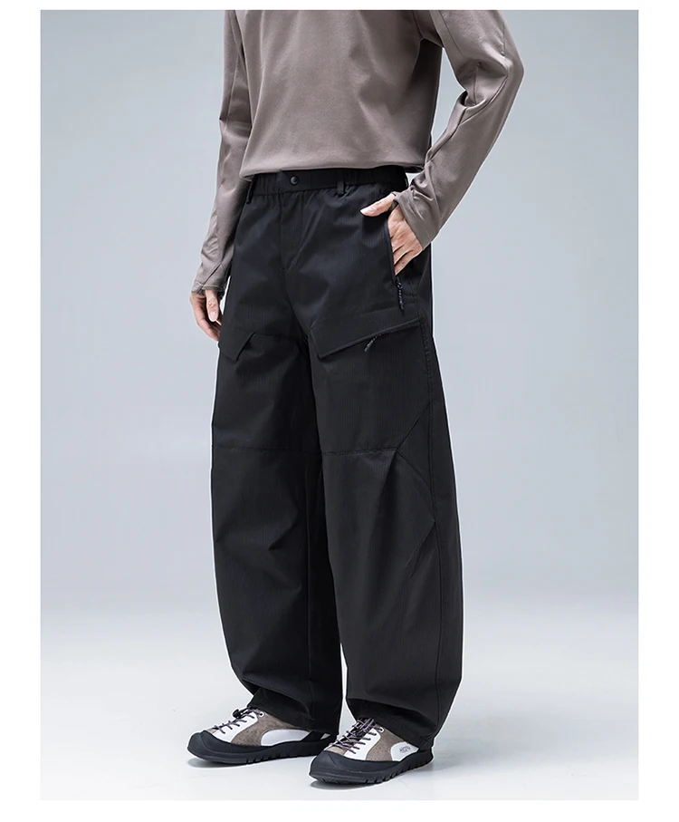 Outdoor Teflon Wasserdichte Cargohose - Unisex Amerikanischer Workwear-Stil Gerade Passform Wanderhose für den Herbst – Detail 9