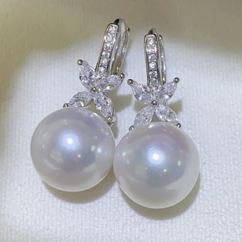 

SGARIT 925 Sterling Silver Classic Pearl Stud Earrings White Sheen Paired Beads SE06