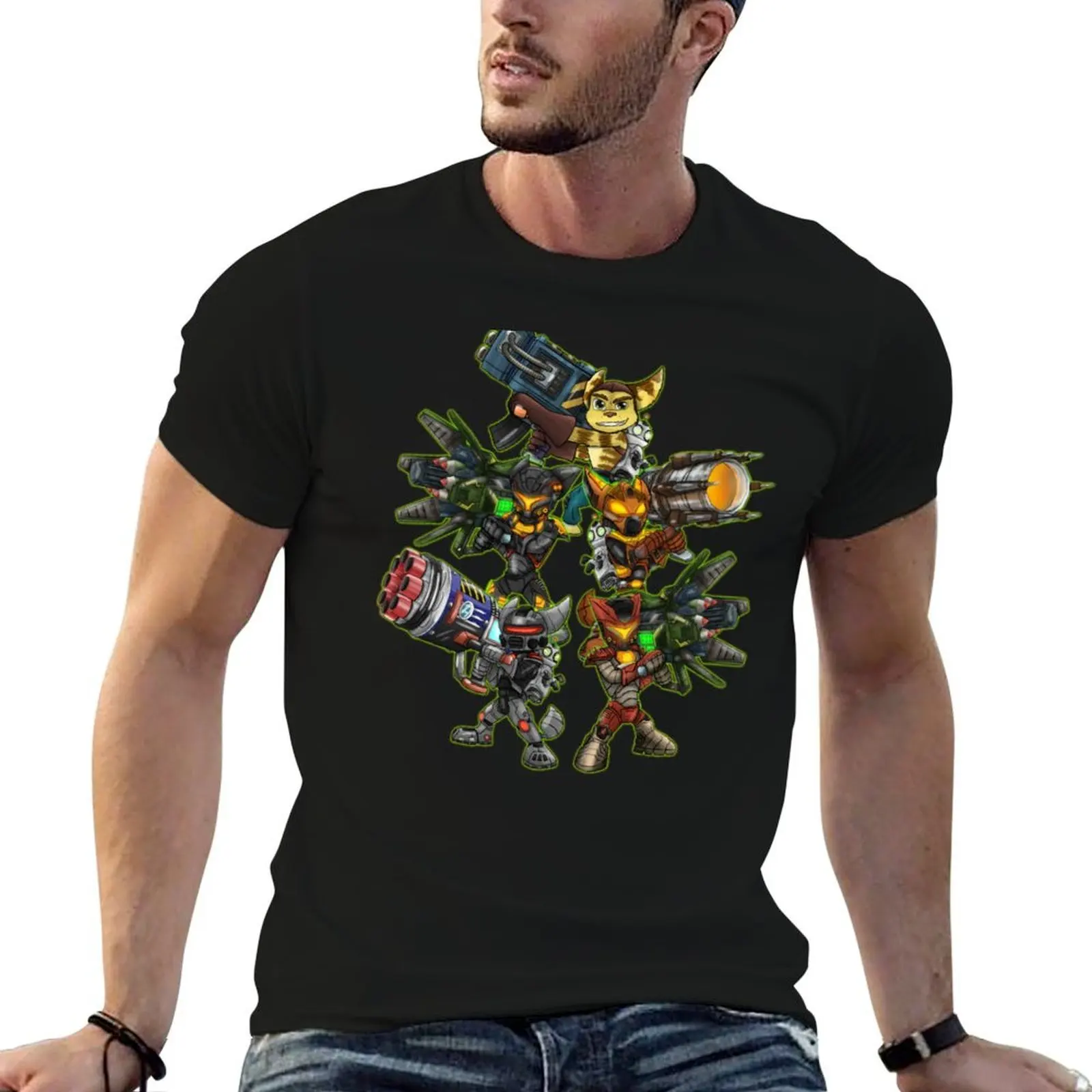 

4 Ratchet and Clank T-Shirt man t shirt designer t shirt custom print T-Shirt