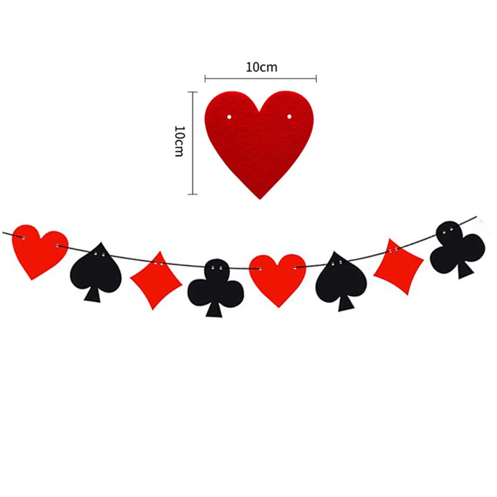 Casino Poker Birthday Theme Party Decorations Casino Happy Birthday Banner Poker Garland for Casino Night Poker Events Supplies