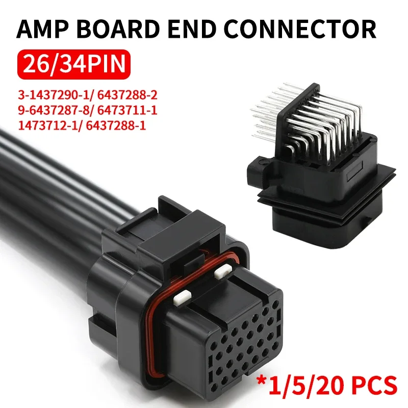 

26/34pin AMP Connector Waterproof Plug Harness 3-1437290-1 6437288-2 9-6437287-8 6473711-1 1473712-1 6437288-1