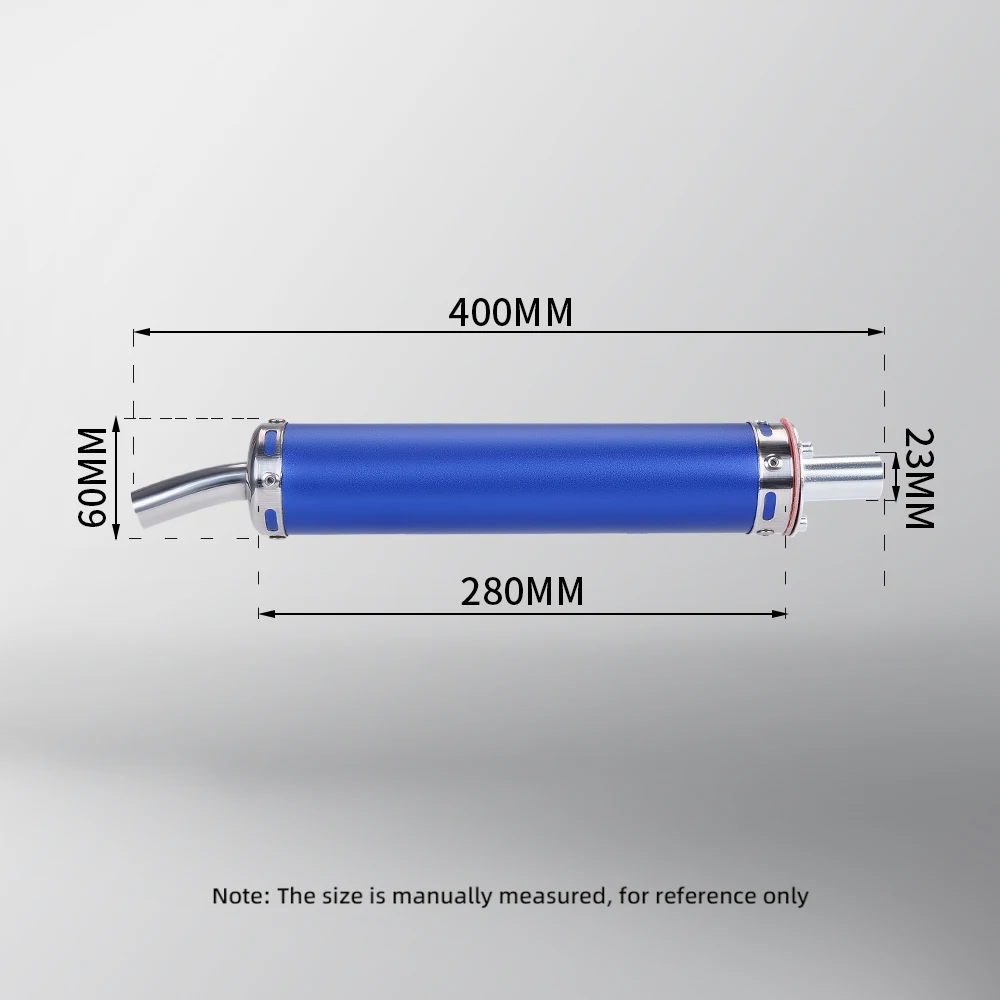 60x280mm Universal Two-Stroke Scooter Dirt Bike Racing Exhaust Muffler 2-Stroke Motorcycle Exhaust Pipe Muffler