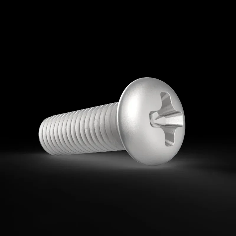 

M2-M8 6061 Aluminum Alloy Pan Head Cross Recessed Screws / Phillips Machine Screws for Electronics & DIY