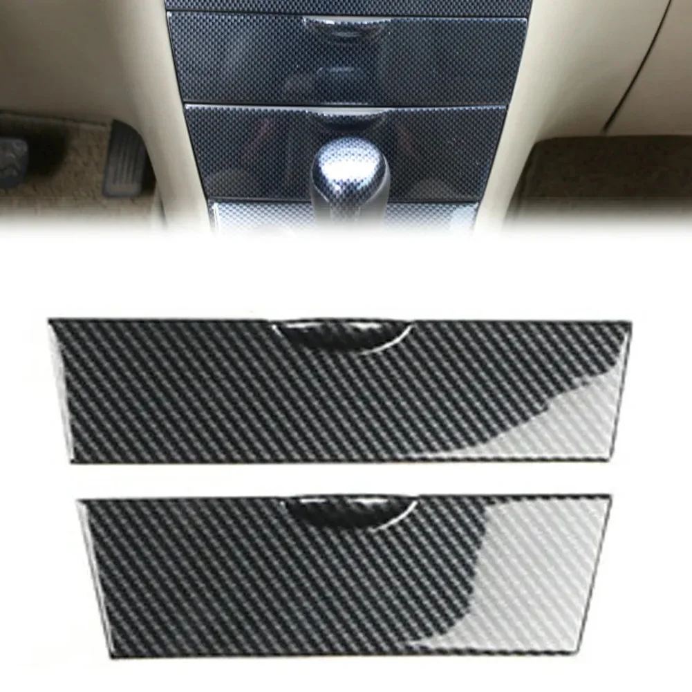 

2pcs Car Center Console Storage Box Panel Trims Covers Fit For Toyota Corolla 2003-2008 Carbon Fiber Grain