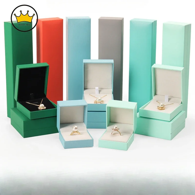 Jewelry Ring Pendant Necklace Box Multicolor Right Angle Filled Paper Jewelry Box Clamshell Earrings Jewelry Box