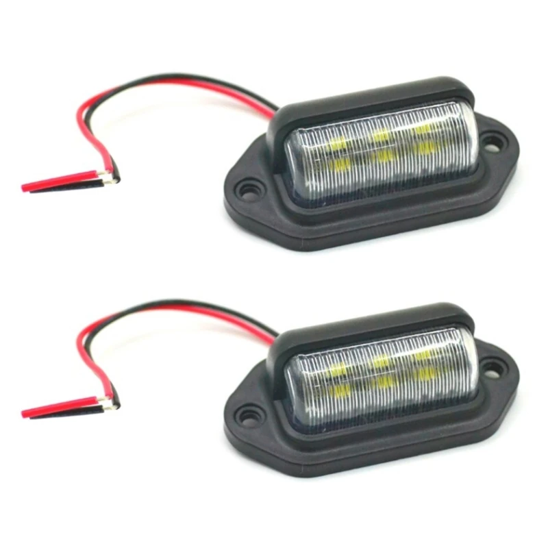 Trailer Marker Light 6 LED 6500K Bright Side Marker Lights Rectangle Led Light Indicators Surface Mount for Car Truck T3EF