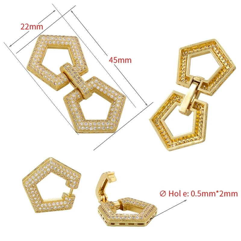 Verschiedene Haken für Schmuckherstellungszubehör, DIY-Haken, Zubehör, Zirkonia-Verbinder für Armbänder: VK163 – Detail 37