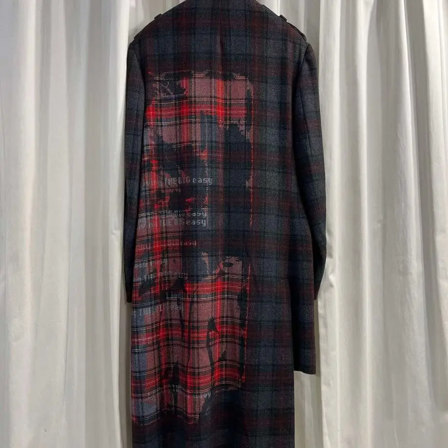 TOP-YAMAMOTO ® British-style patterned tweed coat, a mid-length retro women's jacket