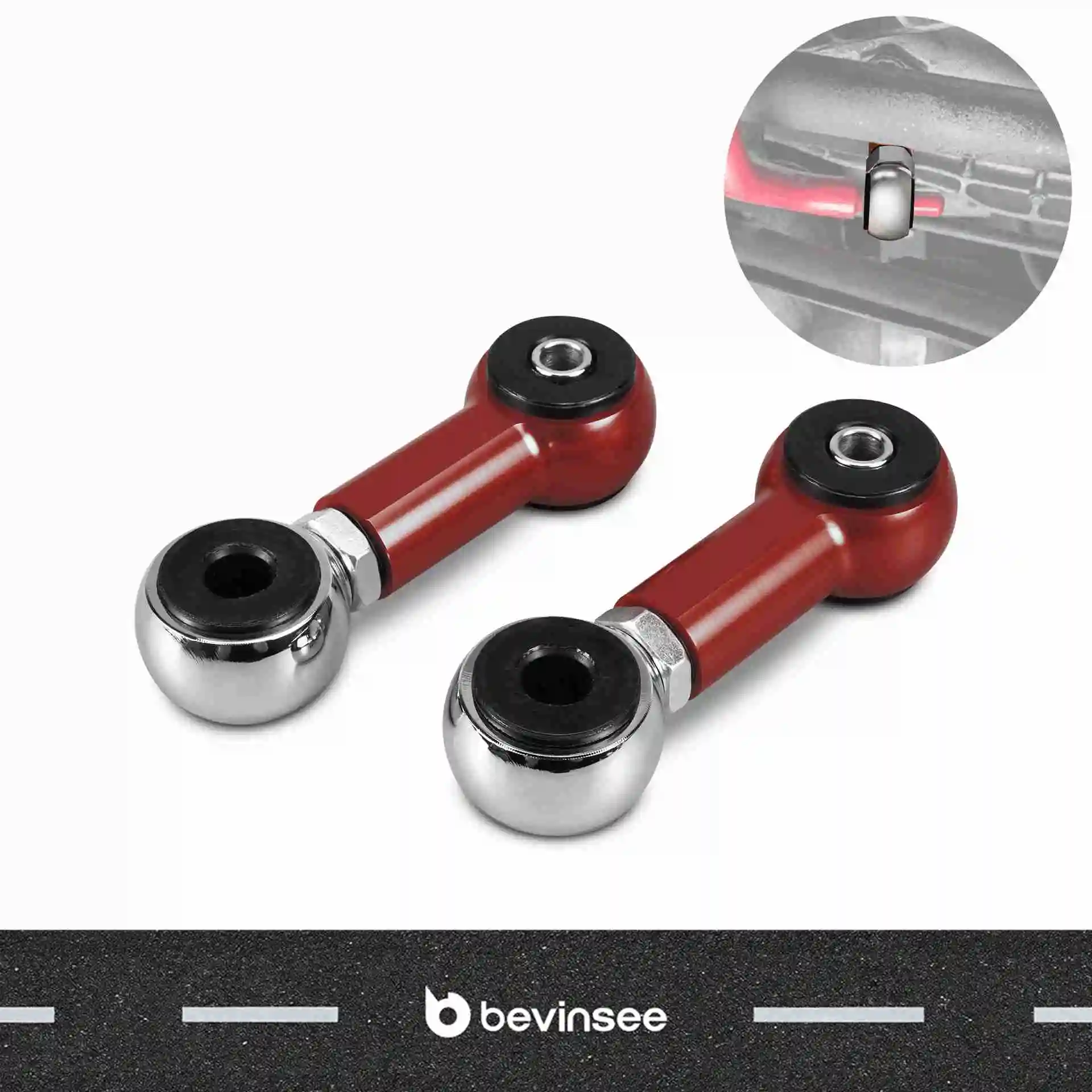 

BEVINSEE Adjustable Suspension Stabilizer Bar Link Kit for BMW 3 Series E46 323i 328i 330i 320i 325i 318i 330d 320d 1999-2006