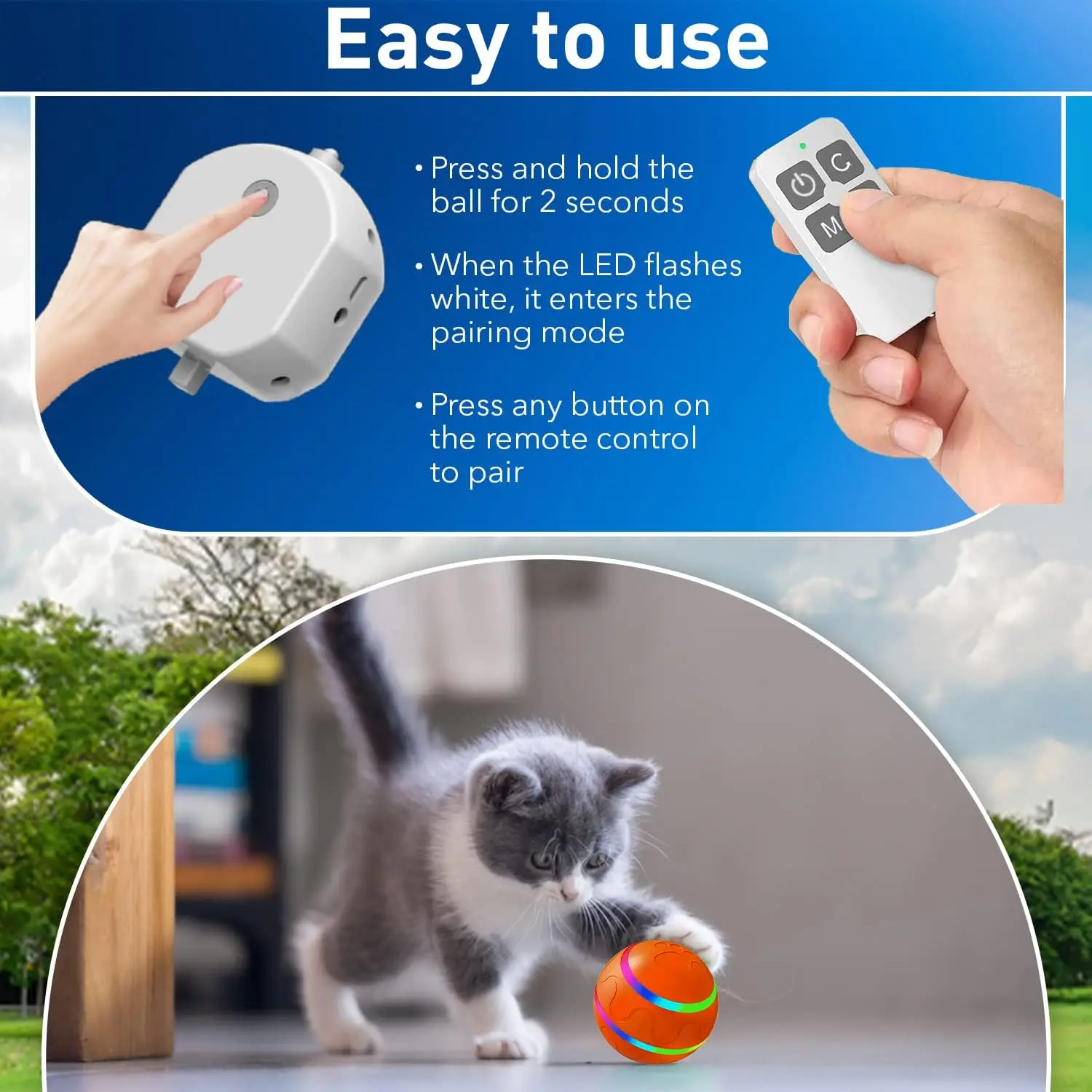 Interactive Dog Toy Ball with Remote Control, Active Rolling Ball for Dogs,Wicked Ball for Small Medium Large Dogs  pet toys