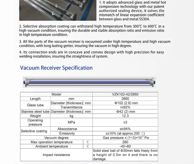 Solar vacuum tube