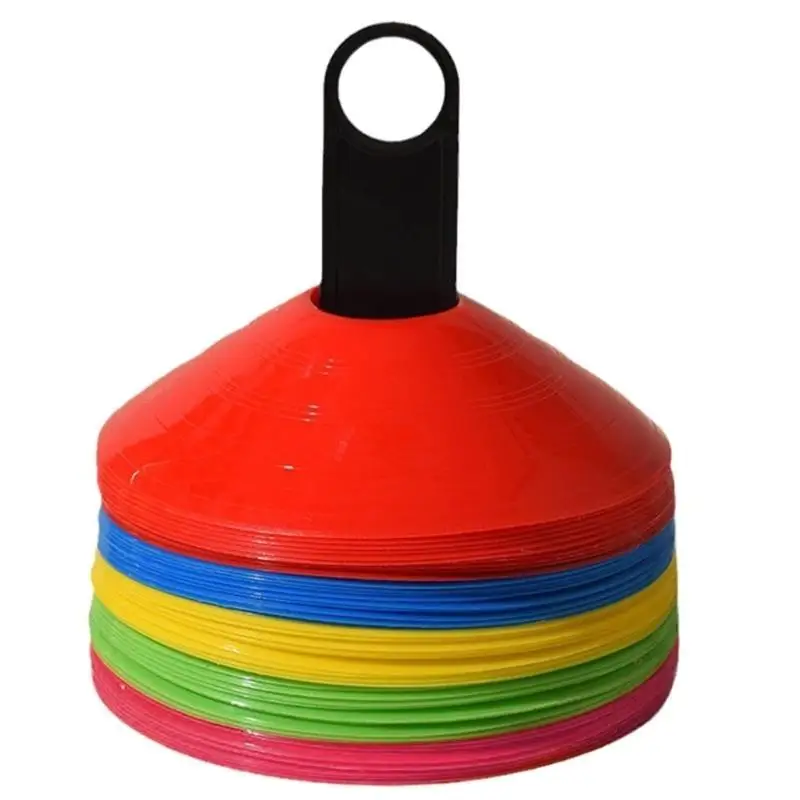 652F 20 Stuks Voetbal Disc Kegels Training Sport Kegels Agility Voetbal Kegels Met Plastic Beugel Voor Sportveld Kegels marker
