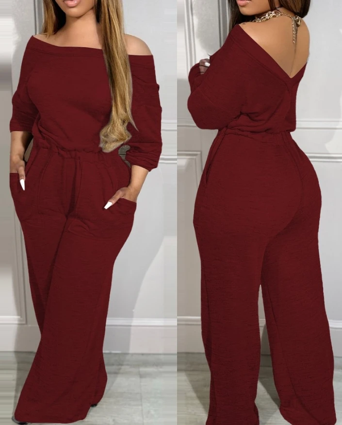 

Women's Rompers Sparkly Glitter Dressy Jumpsuit Plunge Long Sleeve Sheer Mesh Patch Clubwear Straight Leg Long Pants Bodysuit