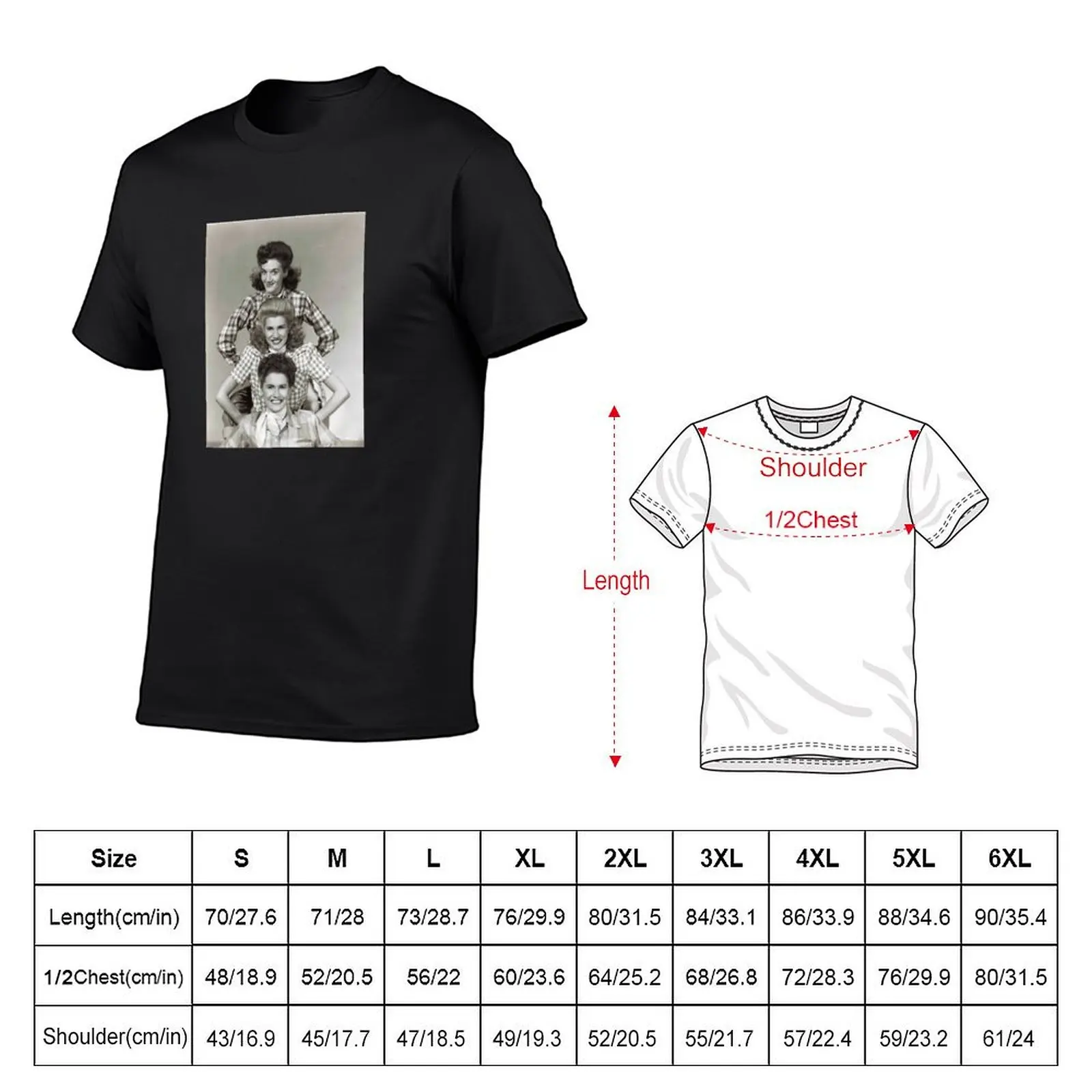 The Andrews Sisters - Moonlight and Cactus T-Shirt summer clothes anime tshirt vintage clothes t shirt for men