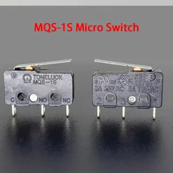 5PCS Micro switch MQS-1S 3-pin travel reset button with handle Light contact button Gas water heater accessories