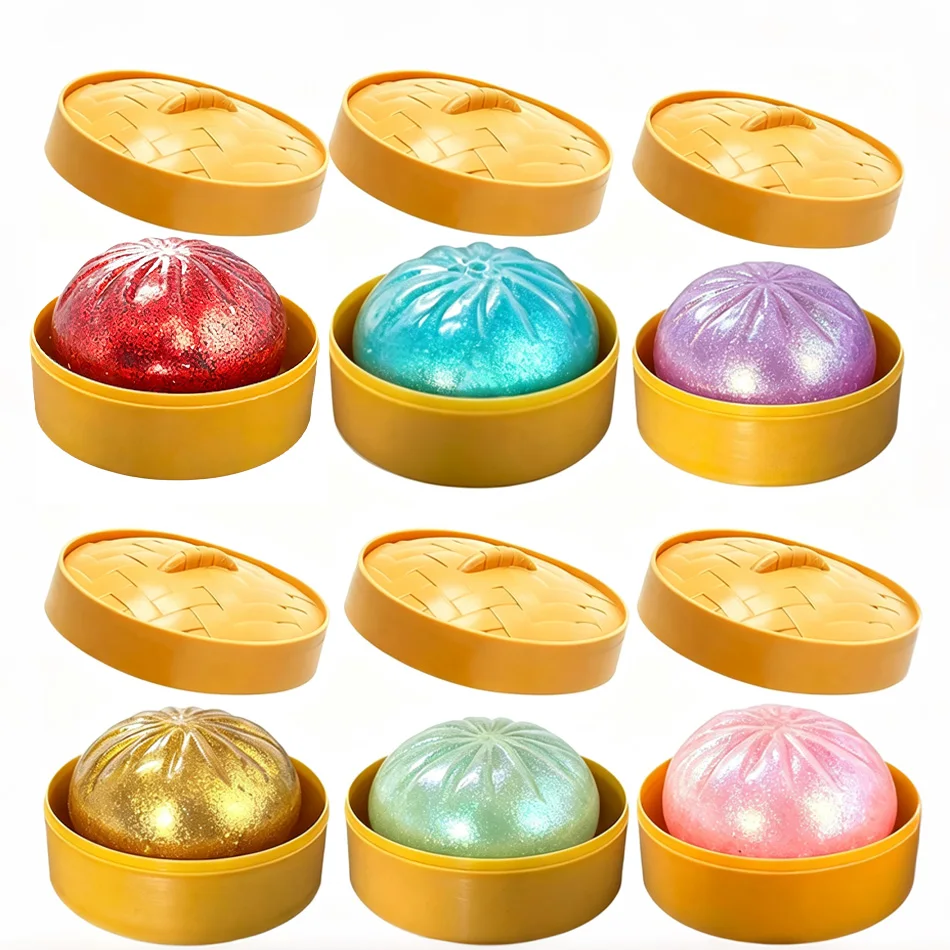 Rare Gold Flash Dumpling Pressure Ball Slow Rebound Soft Pinch Decompression Toy Office Desk Decor Birthday Gift Children&Adult