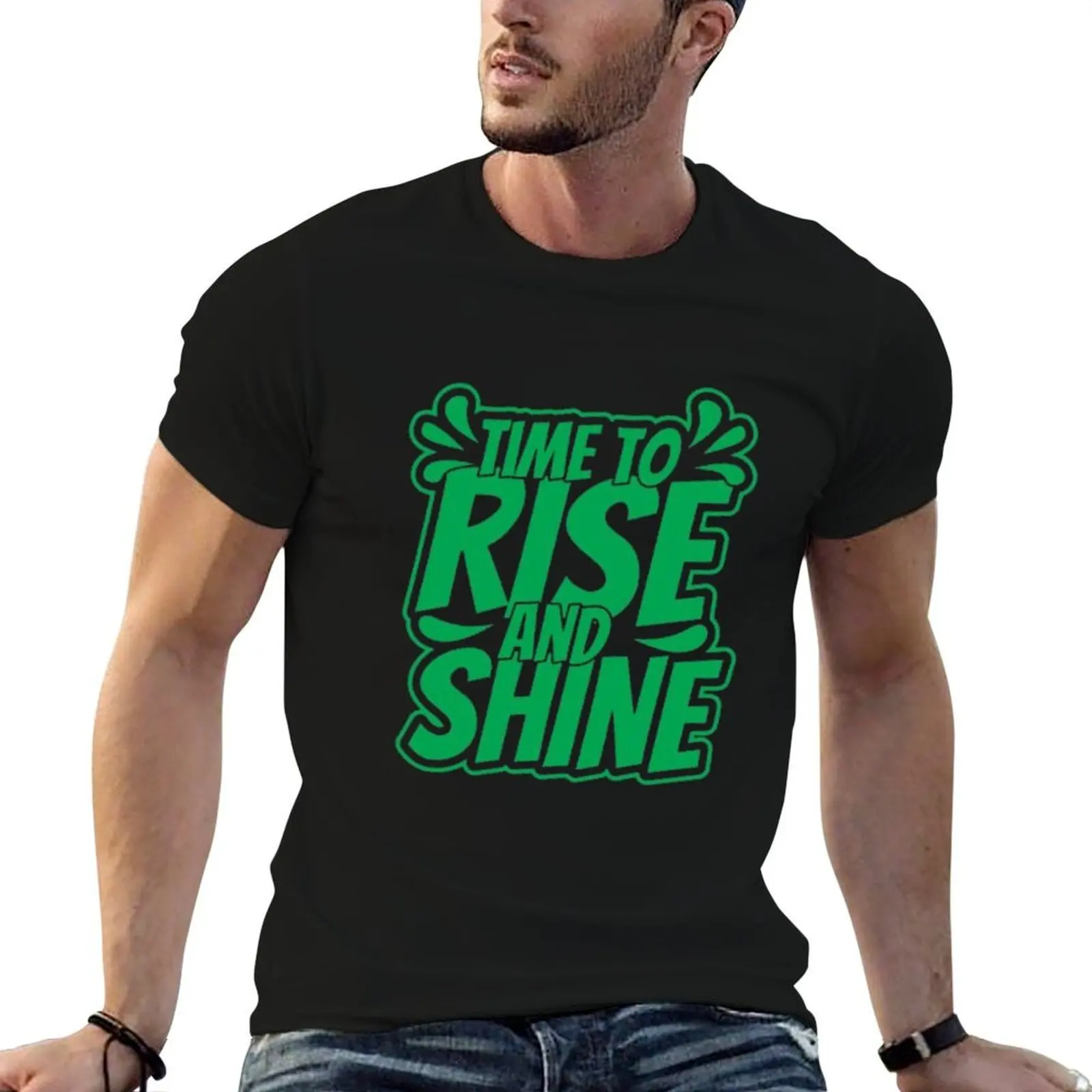 Time TO Rise Up T-Shirt funny shirt cotton funny gifts black t shirts for men