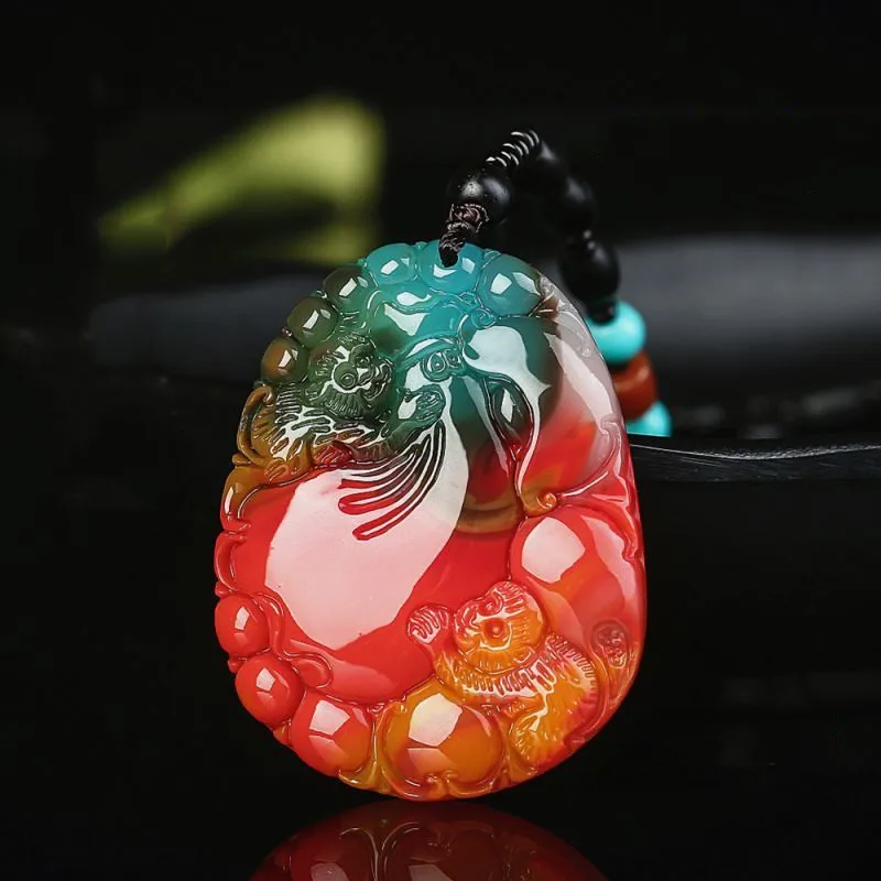 

Xinjiang Hetian Jade Color Jade Zodiac Monkey Pendant for Men and Women From Generation To Generation Feng Hou Pendant