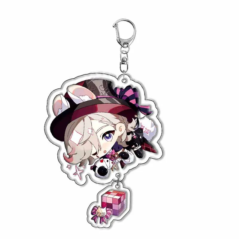 Genshin Impact Traveler Wanderer Klee Scaramouche Acrylic Keychain Game Figure Handmade Layer Stock Available Anime Merchandise view 4