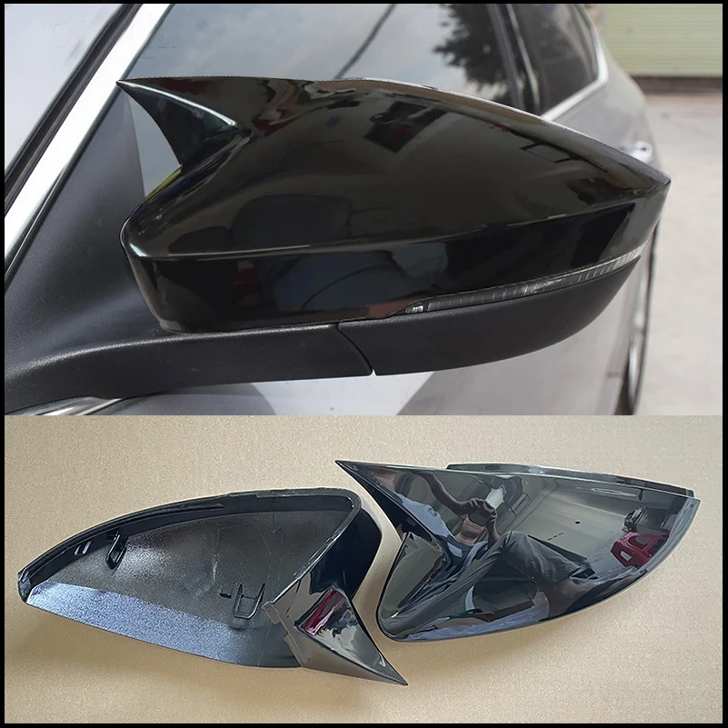 

Car Styling For Skoda Superb 2015 2016 2017 2018 Door Side Rearview Mirror Cover Shell Housing With OX Horn Auto Accessories