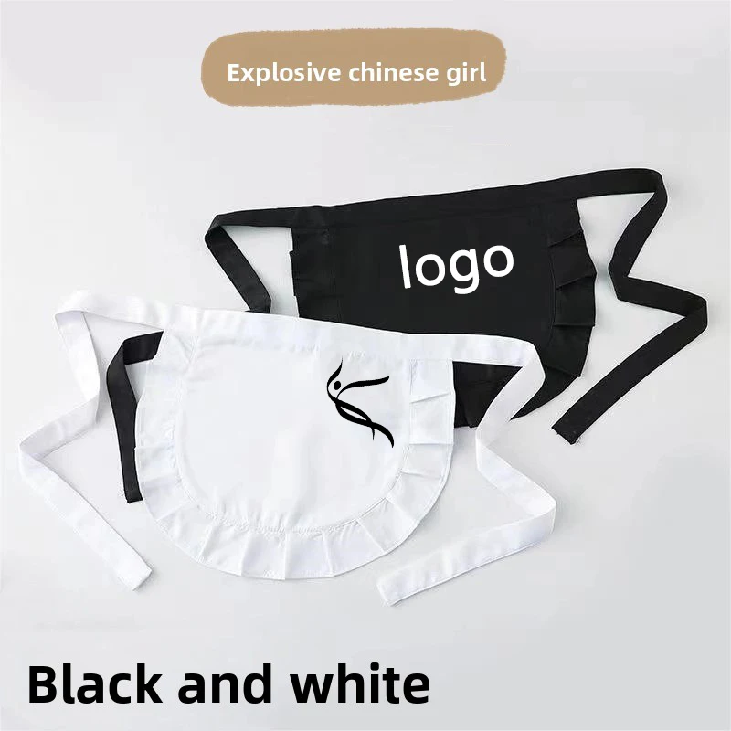 

Chic Home Essentials: Black Lolitainspired Apron With Optional Logo Printing Ideal For Daily Kitchen Use