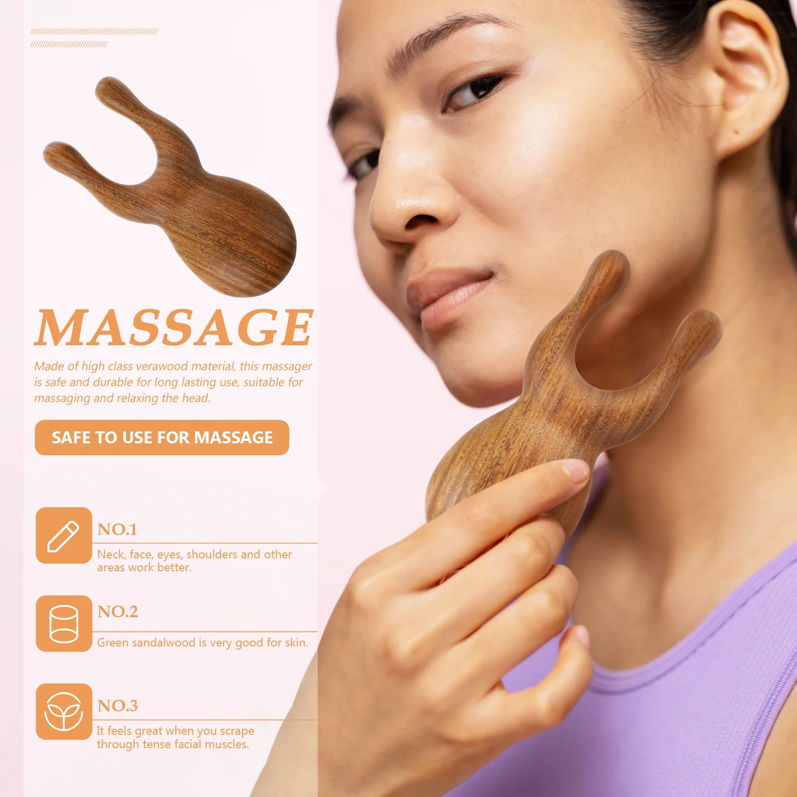 

Household Head Massager Natural Verawood Wear-Resistant Massage Comb Relax Scalp Relieve Headache Improve Blood Circulation