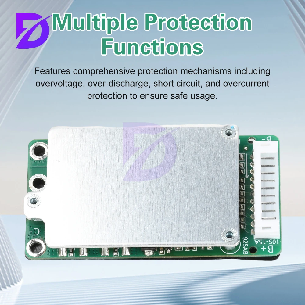 10S 36V 15A Lithium Battery Protection Board BMS with Multi-Layer Protection for High-Power Devices