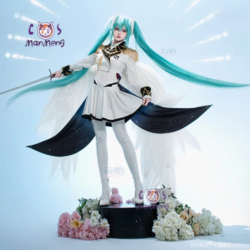 

Miku Wing Gundam Zero EW GUNDAM Cosplay Costume Halloween party new gorgeous aristocratic dress props wig Woman Man uniform set