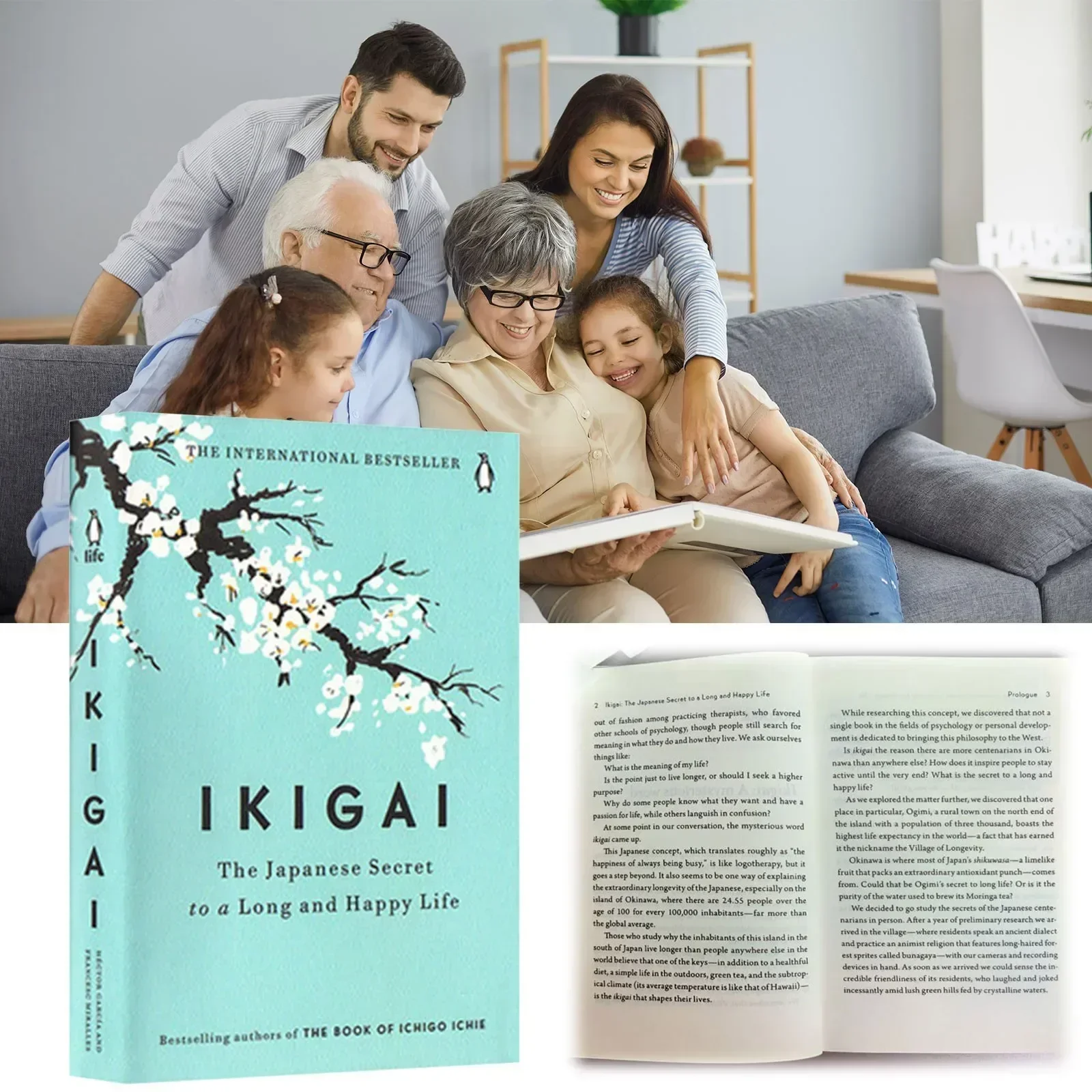 La filosofía secreta japonesa para una feliz y saludable de Hector García Libro Reconstrucción de felicidad + un libro sobre la ficción de esperanza