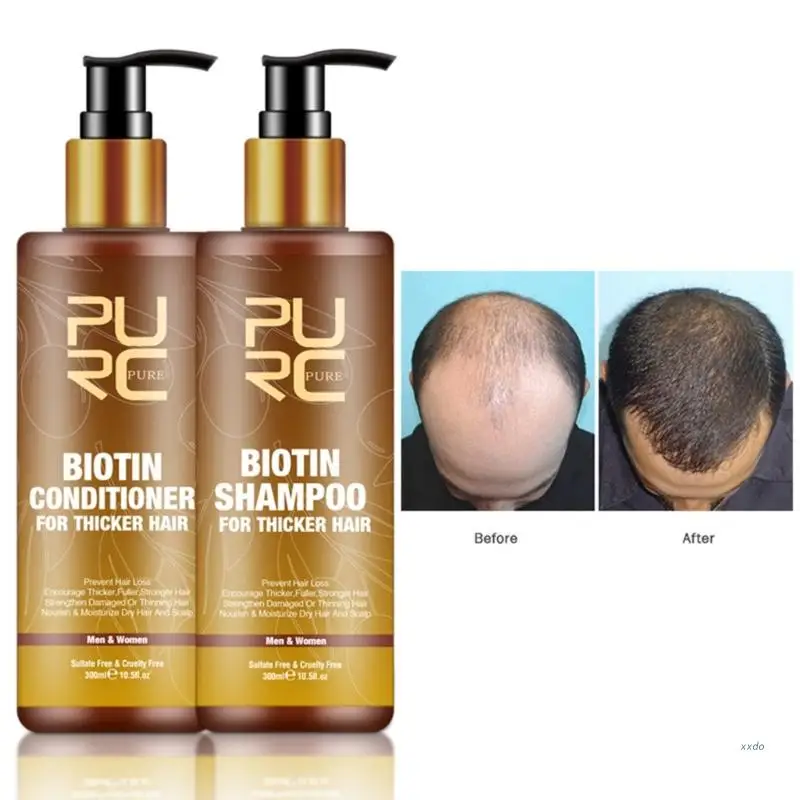 

PURC Beauty Hair Growth Essential Oil Biotin Cold-Pressed Blocker and Hair Growth Shampoo Anti-Hair Loss Conditioner