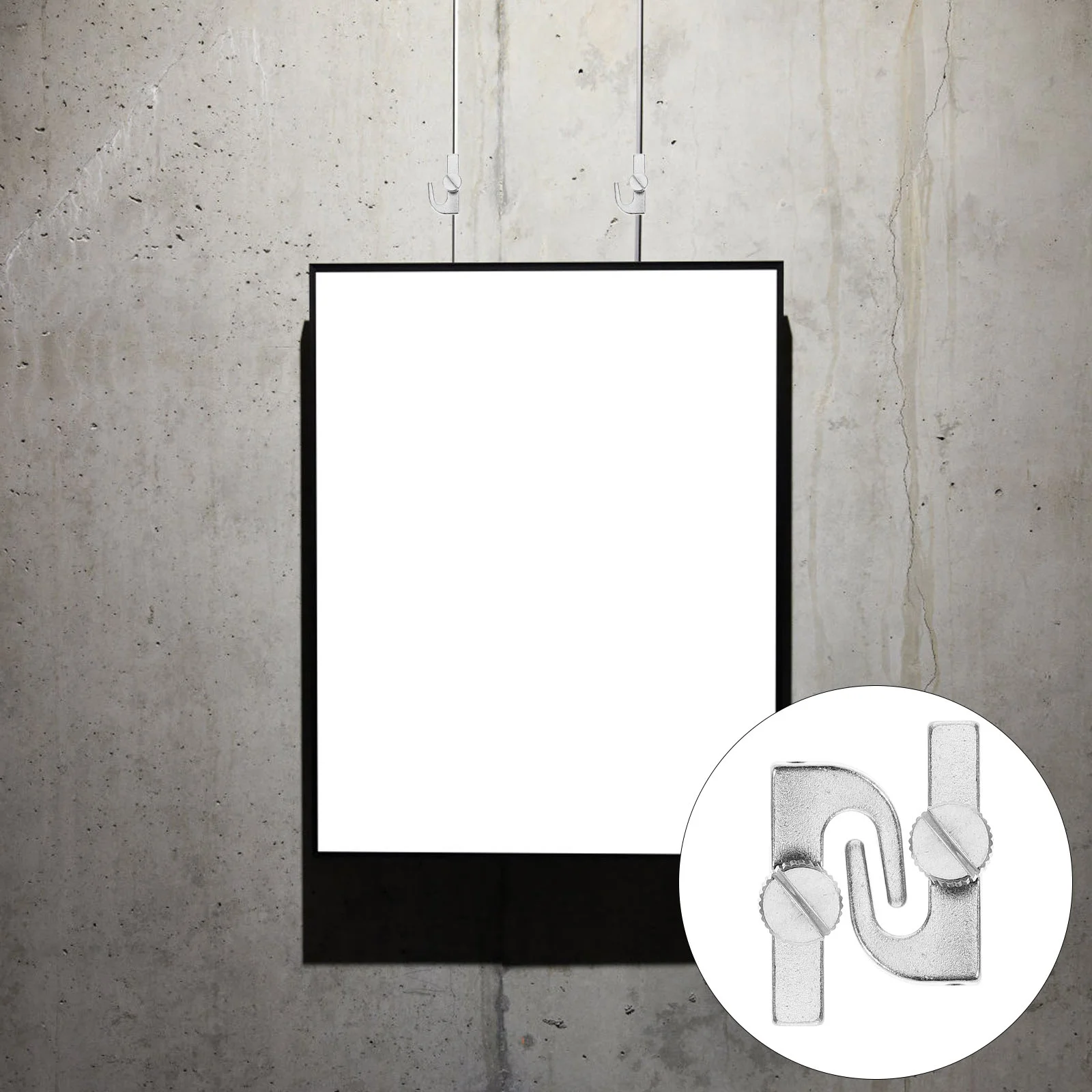 

4 Pcs Trouser Hook Photo Hangers for Wall Cord Plant Picture Hooks Hanging System Stainless Steel Pictures The Wire