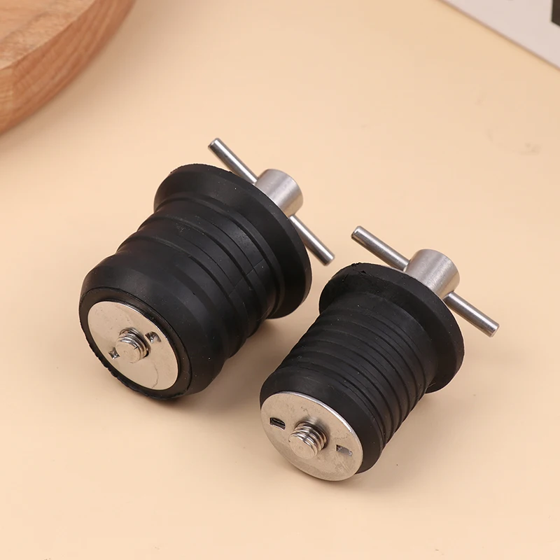 New-25MM/32MM T-Handle Drain Plug Twist-Turn Marine Boats Drain Plugs Rubber Plugs With Stainless Steel Handle Boats Accessor