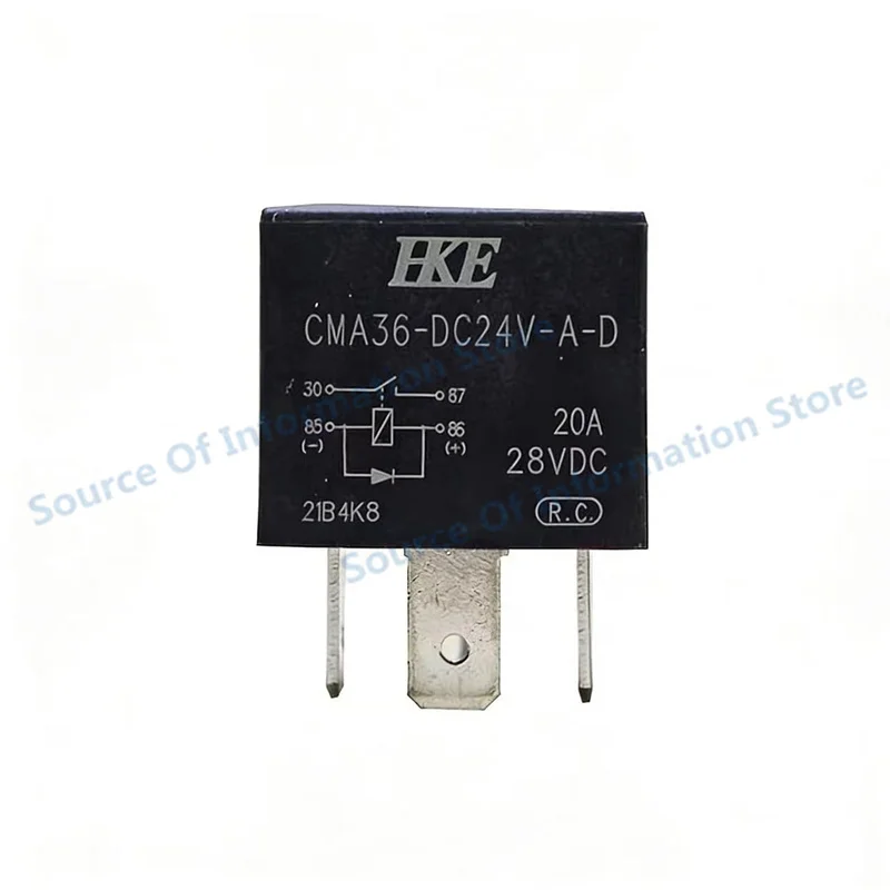 5Pcs CMA36-DC24V-A-D Automotive Relays, 4-Pin, 20A, 100% New