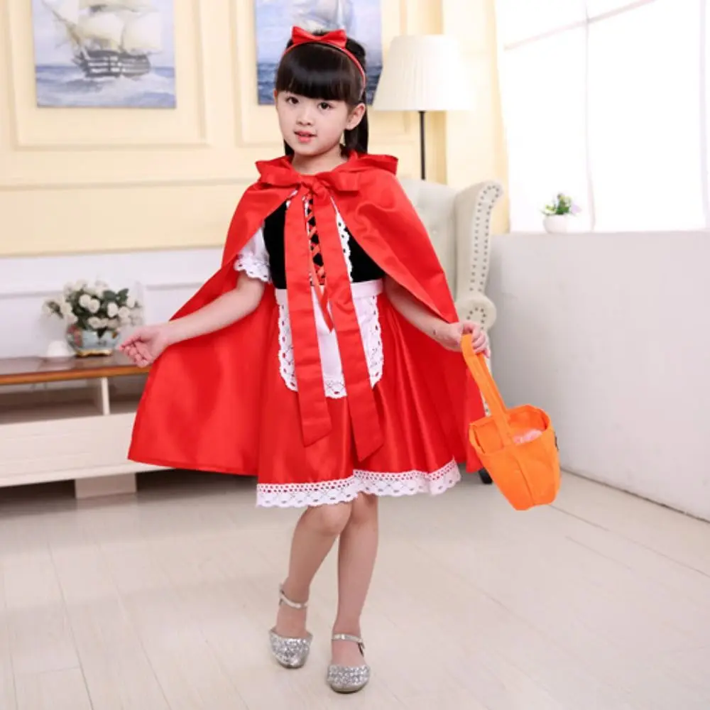 Performance Halloween Christmas Costumes Dress with Cloak Party Princess Costume Set Sweet Funny 4Pieces Cosplay Costumes