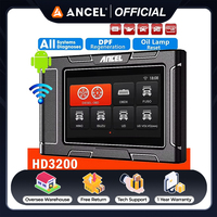 ANCEL HD3200 24V Heavy Duty Diesel Truck Diagnostic Scanner Car Full System DPF Regeneration Oil Reset for FUSO HINO Hyundai