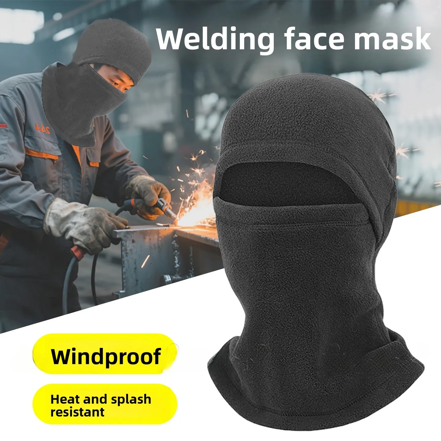 

Winter Welder Neck Warmer Men's Anti-Scald Head Cover Protection Face Shield Welding Scarf Dustproof Warmth Full Face
