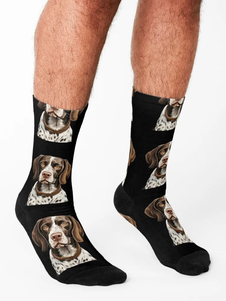 Shorthair German Pointer Socks floral Rugby happy aesthetic Socks Women Men's