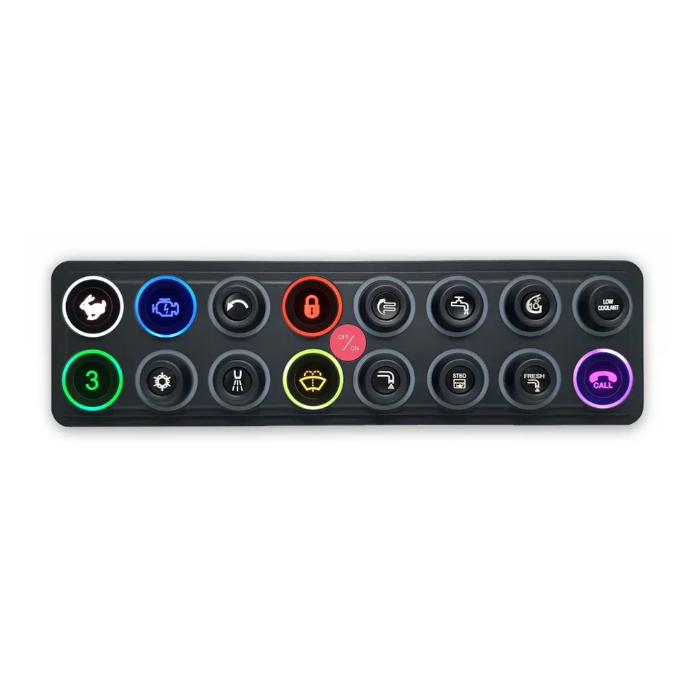 

16 Gang LED Switch Panel 12V Marine Boat Truck SUV Car Universal Off Road Lights LED Switch Panel