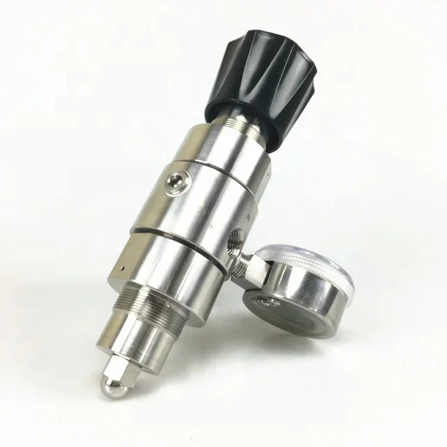 NAI-LOK Instrumentation 1/4 Female Stainless Steel Tescom Type Nitrogen Helium Argon Air Dual Stage Pressure Regulator