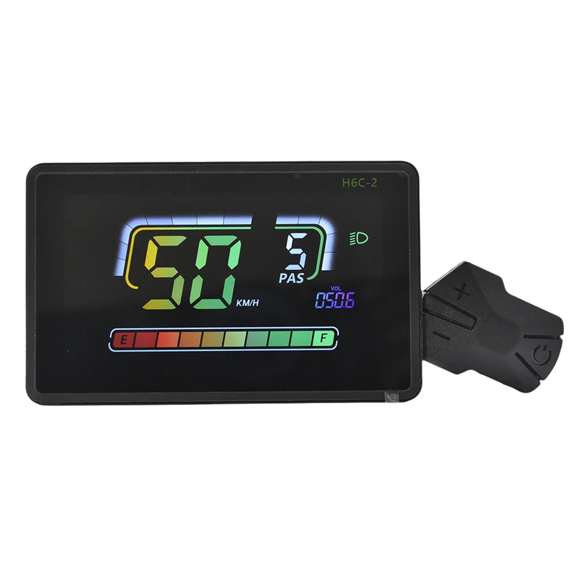 Yours H6C-2 E-الدراجة متر شاشة الكريستال السائل سكوتر كهربائي عداد السرعة لوحة القيادة UART 24 فولت-60 فولت للدراجة الكهربائية الجبلية SM6PIN