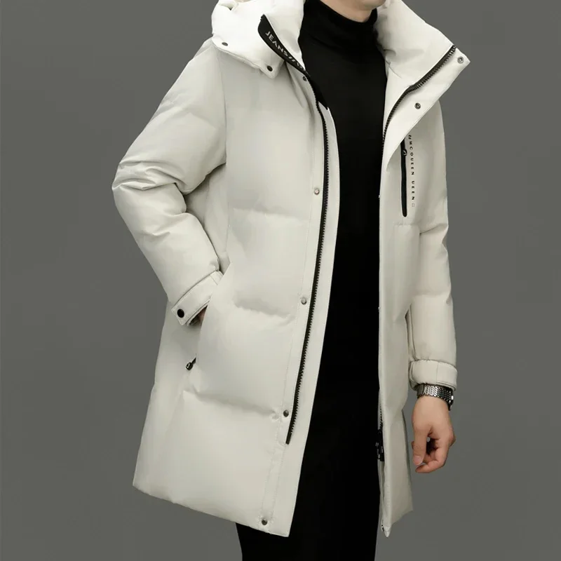 Men's Long Down Jacket Duck Male Padding Designer Clothes Men Coats for Winter Padded Casual Man Sack Coat