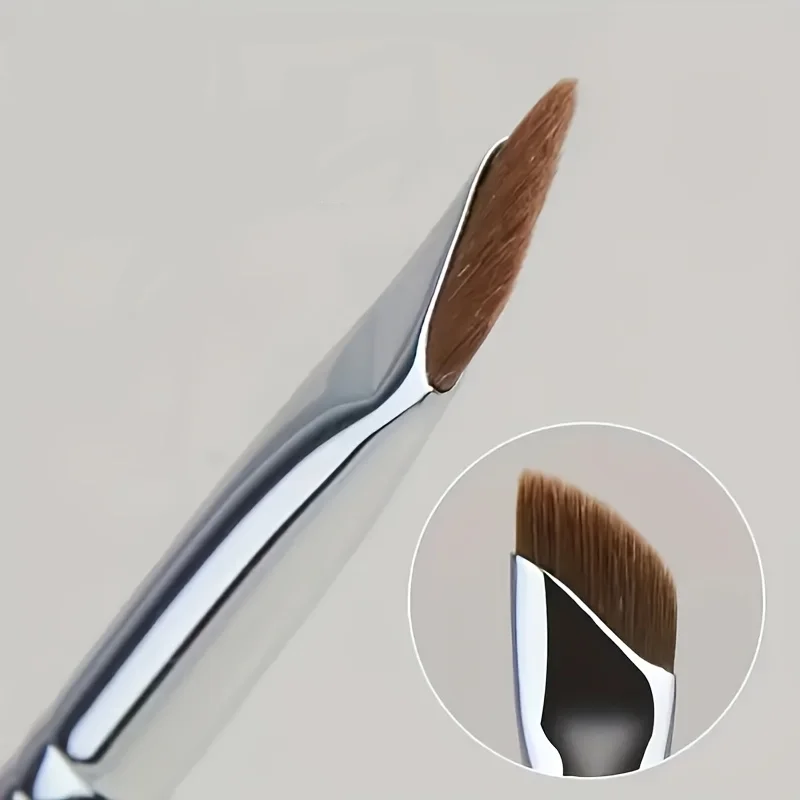 Sickle-shaped Eyeliner Brush, Crease-to-teardrop Contour Brush, Angled Brow Brush, Blade-edge Brush