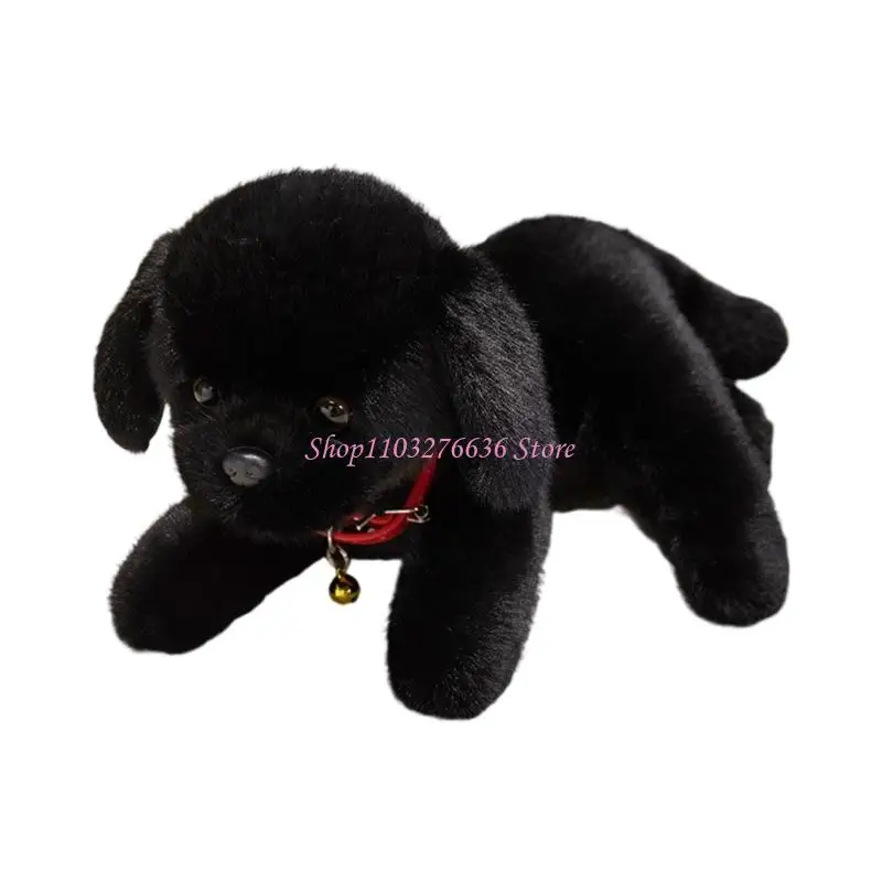 R6FD Life Like Soft Labrador Stuffed Animal Plush Dog Doll for Office Adult Kids Fun