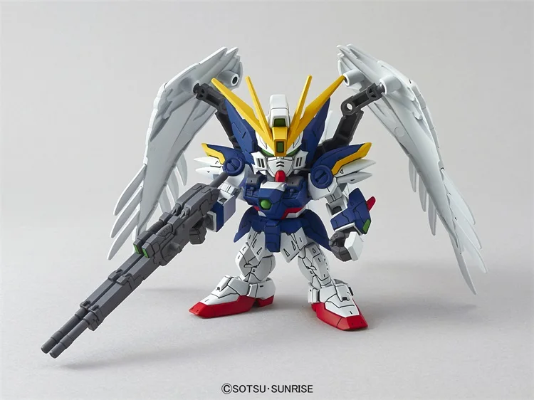 BANDAI SD Gundam EX Standard 004 EW Wing Gundam Zero Model Kit Assembly Strike Freedom Unicorn Wing Action Figure Original